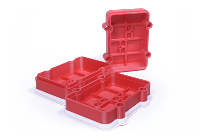 Electronic housing end-use part